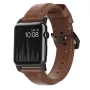 NOMAD Traditional Band - Horween ādas siksniņa Apple Watch 46mm/49mm, rūsgani brūna, melna aparatūra