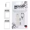 Noosy NS-SIM-WH SIM kartes adapteru komplekts balts (Nano/Micro uz Micro/Standard, 3 adapteri + izņemšanas tapa)