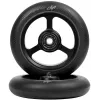 North Index Pro Scooter Riteņi 2 gab. – 110mm 88A High-Rebound Uretāns, ABEC 9 gultņi (Melns/Melns)