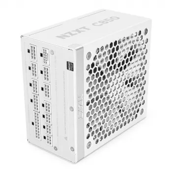 NZXT C850 Gold ATX 3.1 pilnībā modulārs barošanas bloks - 850W, 80 PLUS Gold, balts
