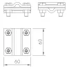 OBO Bettermann 252 8-10 V4A šķērssavienotājs 8-10 mm vadiem (5312318)