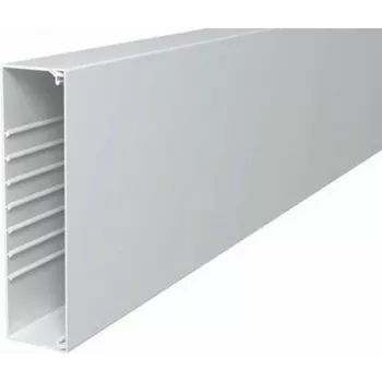OBO BETTERMANN WDK60230RW Sienas un griestu kanāls 60x230x2000mm PVC tīri balts ar pamatnes perforāciju