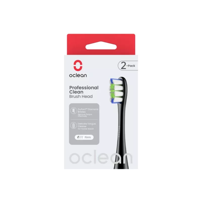 OCLEAN Professional Clean Brush Head P1C5 B02 2pcs Black