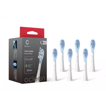 Oclean Ultra Clean UC03 rezerves suku galviņas (6 iepakojums) – balta