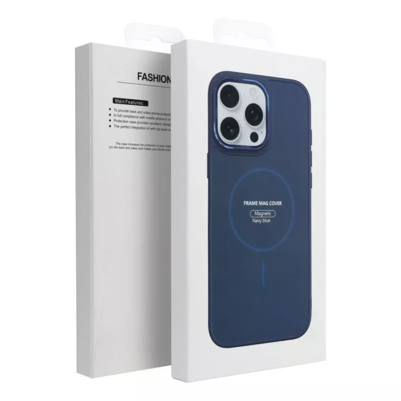 OEM Maciņš iPhone 13 Mini rāmja vāciņš ar MagSafe saderību, tumši zils