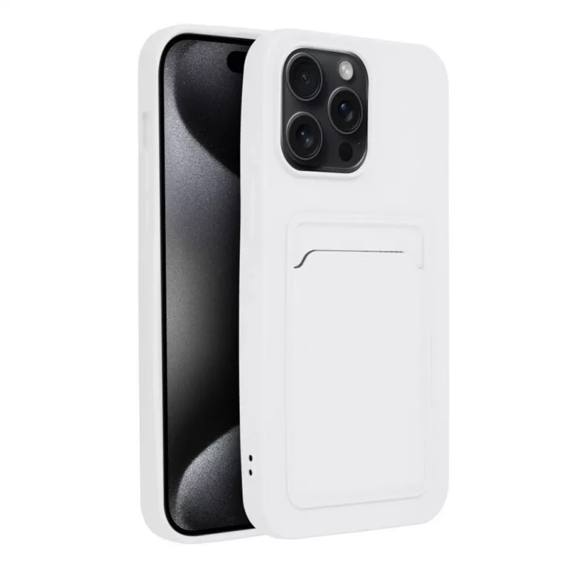 OEM Maciņš iPhone 15 Pro Max Card Case Balts