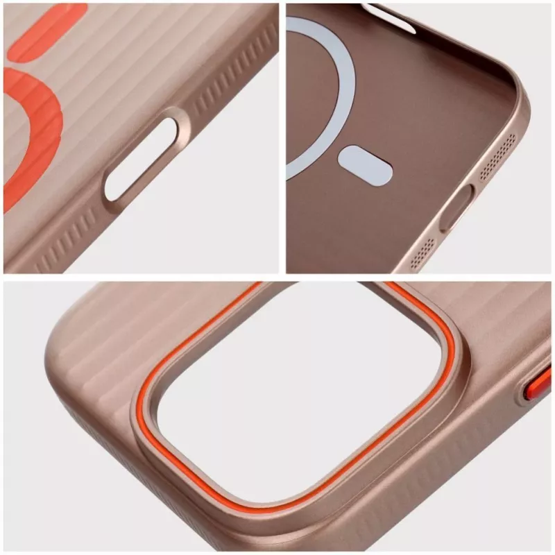 OEM Maciņš iPhone 15 Pro Max Simply Saderīgs ar MagSafe Titanium Desert