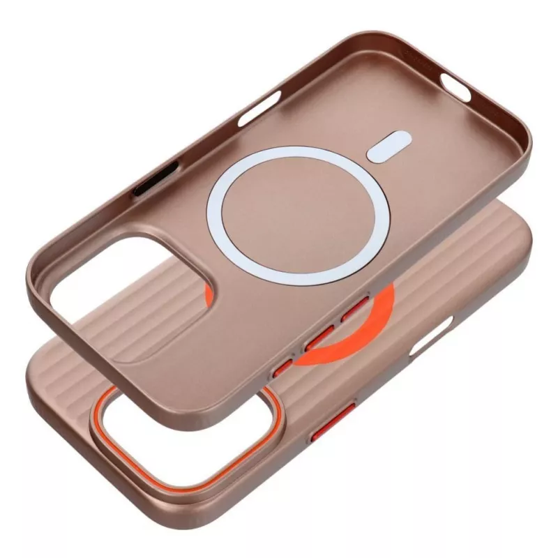 OEM Maciņš iPhone 15 Pro Max Simply Saderīgs ar MagSafe Titanium Desert