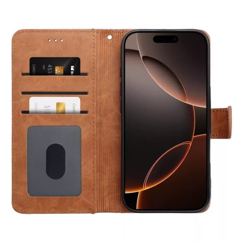 OEM Flip Case iPhone 16 Pro Max Jeans Book Blue