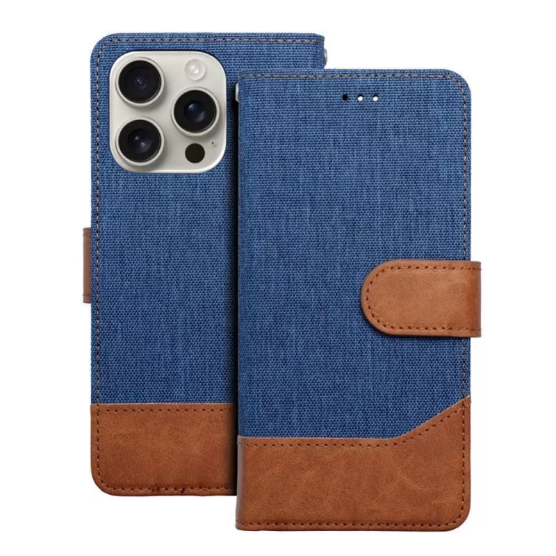 OEM Flip Case iPhone 16 Pro Max Jeans Book Blue