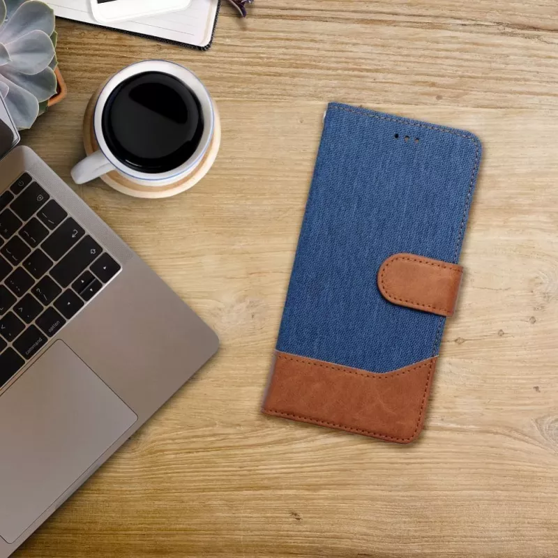 OEM Flip Case iPhone 16 Pro Max Jeans Book Blue