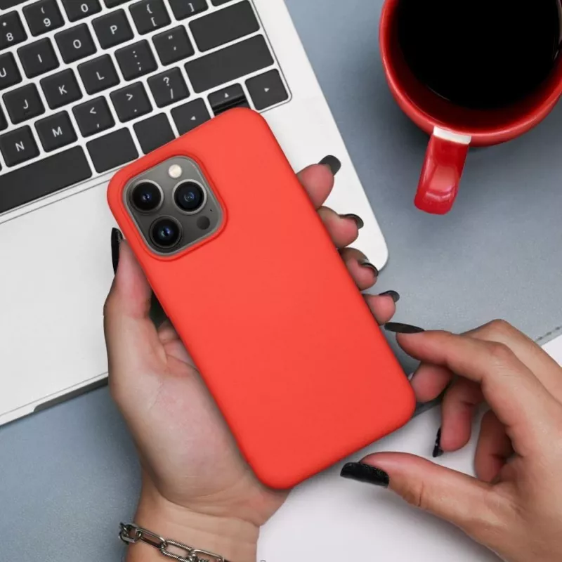 OEM silikona maciņš iPhone 17 Pro Max / 18 Pro Max (zema kameras mala) - Persiku