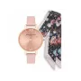 OLIVIA BURTON Enchanted Garden Sieviešu pulksteņa dāvanu komplekts OB16GSET23 34mm Roze Zelts