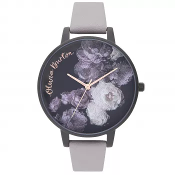 Olivia Burton Sieviešu abstraktais ziedu pulkstenis OB16AD11 - 38mm rozā zelta nerūsējošais tērauds