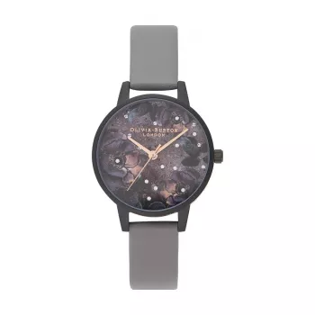 OLIVIA BURTON Sieviešu abstrakto ziedu pulkstenis OB16AD50 - 30 mm rožu zelta nerūsējošais tērauds