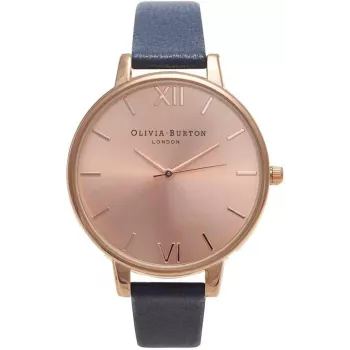 Olivia Burton Sieviešu Lielā Ciparnīca Pulkstenis OB13BD13B 38mm Roze Zelts un Pelēks