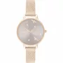 OLIVIA BURTON Sieviešu Celestial pulkstenis OB16PQ04 - 34mm rozā zelta toņa nerūsējošā tērauda korpuss, pelēka ādas siksniņa, kvarca analogs