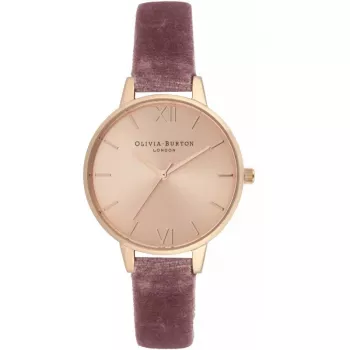 OLIVIA BURTON Sieviešu Daisy Chain kvarca pulkstenis OB16DE03 34mm rožu zelta nerūsējošā tērauda siets