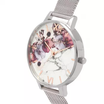 OLIVIA BURTON Sieviešu Meant To Bee kvarca pulkstenis OB16MF09 38 mm rozā zelta nerūsējošā tērauda siets