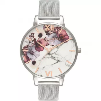 OLIVIA BURTON Sieviešu Meant To Bee kvarca pulkstenis OB16MF09 38 mm rozā zelta nerūsējošā tērauda siets