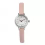 OLIVIA BURTON Sieviešu Mini Ciparnīcas Pulkstenis OB16MC59 - Rožu zelta toņa nerūsējošā tērauda korpuss, balta ciparnīca, pelēka ādas siksniņa, 23 mm