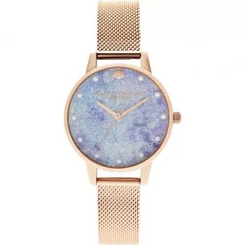Olivia Burton Sieviešu OB16US44 Analogais Kvarca Pulkstenis 30 mm Sudraba Nerūsējošais Tērauds