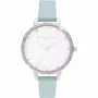 Olivia Burton Sieviešu Rainbow Bee Pulkstenis OB16RB19 - 34mm Roze Zelts & Pelēka Āda