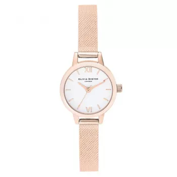 Olivia Burton Sieviešu Roze Zelta Pulkstenis OB16MC61 23mm Kvarca Nerūsējošā Tērauda Siets