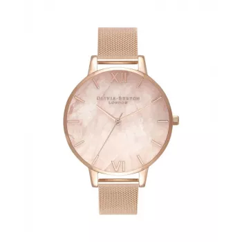 Olivia Burton Sieviešu Sparkle Butterfly Pulkstenis OB16SP01 38mm Pelēka Āda