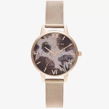 Olivia Burton Sieviešu Sparkle Butterfly Pulkstenis OB16SP21 - 30mm Sudraba Nerūsējošā Tērauda Siets