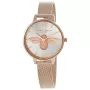 Olivia Burton Sieviešu Pulkstenis OB16AM161 34mm Rožu Zelta Nerūsējošā Tērauda Korpuss Pelēka Ādas Siksniņa Abstrakts Ziedu Ciparnīca
