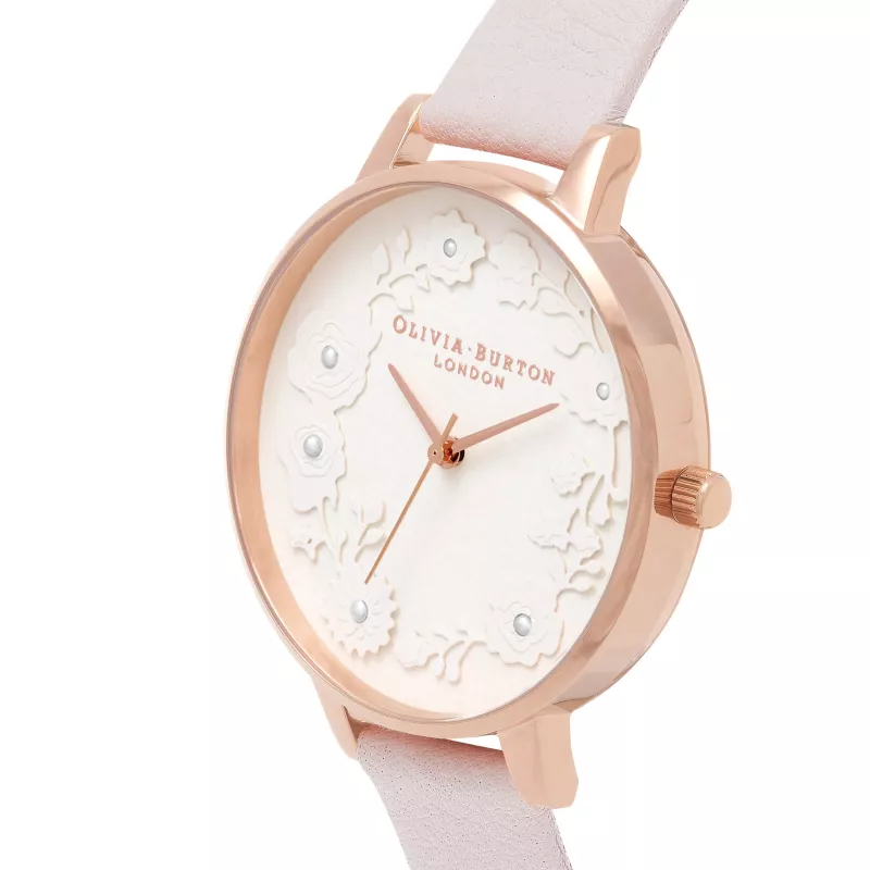 Olivia Burton Sieviešu Pulkstenis OB16AR01 30mm Roze Zelts Nerūsējošais Tērauds Siets