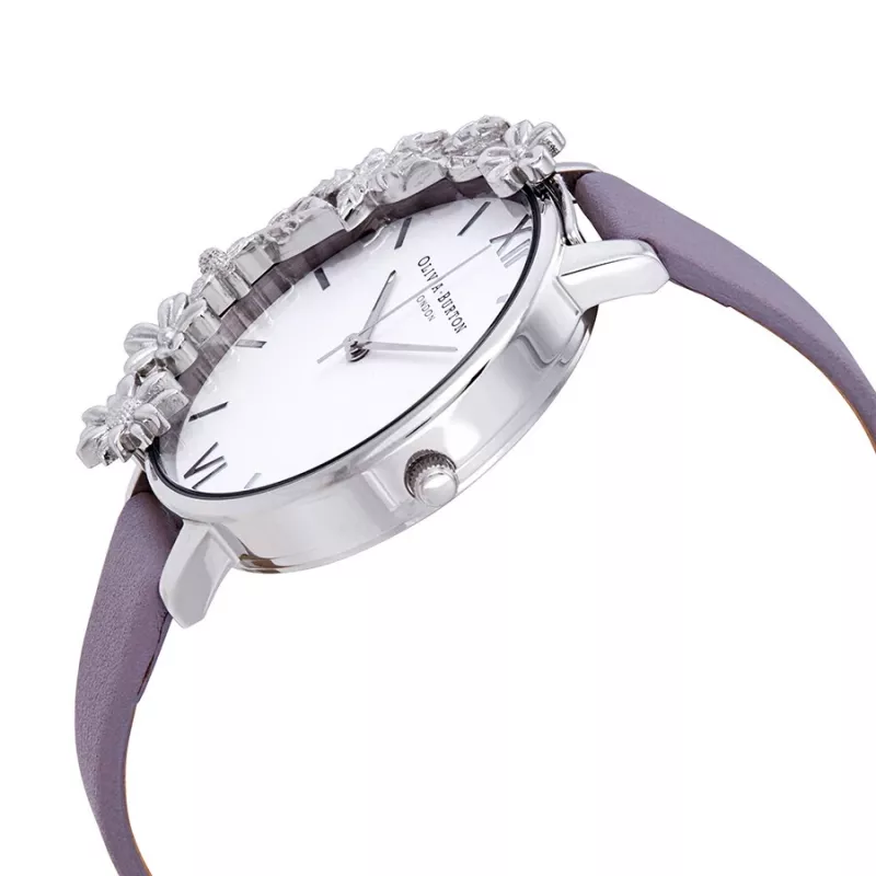 OLIVIA BURTON Sieviešu pulkstenis OB16CB05 38mm Rožu zelta nerūsējošā tērauda korpuss, bēšs ādas siksniņa