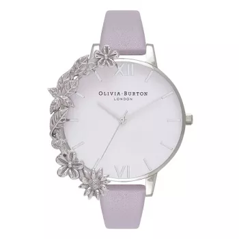 OLIVIA BURTON Sieviešu pulkstenis OB16CB05 38mm Rožu zelta nerūsējošā tērauda korpuss, bēšs ādas siksniņa