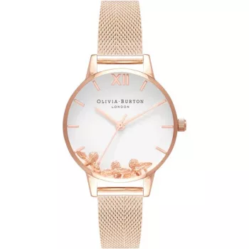 Olivia Burton Sieviešu Pulkstenis OB16CH01 30mm Nerūsējošais Tērauds Āda Pelēks