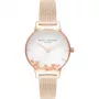 Olivia Burton Sieviešu Pulkstenis OB16CH01 30mm Nerūsējošais Tērauds Āda Pelēks