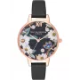 Olivia Burton Sieviešu Pulkstenis OB16GSET24 34mm ar Ziedu Ciparnīcu un Rokassprādzi