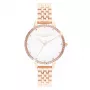 OLIVIA BURTON Sieviešu pulkstenis OB16RB21 34mm Rožu zelts Nerūsējošais tērauds Pelēka āda