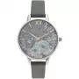 OLIVIA BURTON Sieviešu pulkstenis OB16TZ05 34 mm Kvarca analogs Nerūsējošā tērauda korpuss Pelēks ciparnīca Ūdeļpelēka ādas siksniņa