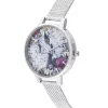 Olivia Burton Sieviešu Pulkstenis OB16US11 34mm Rožu Zelta Nerūsējošais Tērauds un Ceriņu Vegāna Āda