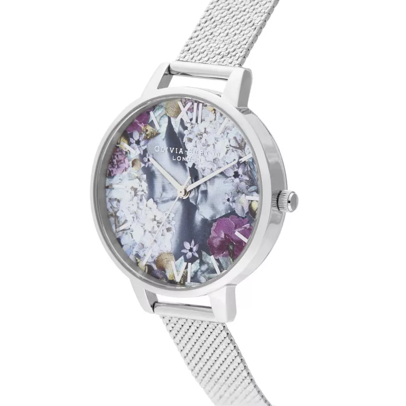 Olivia Burton Sieviešu Pulkstenis OB16US11 34mm Rožu Zelta Nerūsējošais Tērauds un Ceriņu Vegāna Āda
