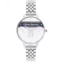 Olivia Burton Sieviešu Pulkstenis OB16VS07 (34 mm) - Rožu zelta toņa nerūsējošā tērauda korpuss, Pelēka ādas siksniņa
