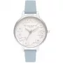 OLIVIA BURTON Sieviešu pulkstenis Wishing Watch OB16AR04 - 34mm nerūsējošā tērauda korpuss, pelēka ādas siksniņa, balts/sudraba ciparnīca ar debesu motīvu