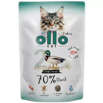 Ollo Kaķu paciņa Nr. 2 Pīle 85 g - pilnvērtīga mitrā barība mērcē