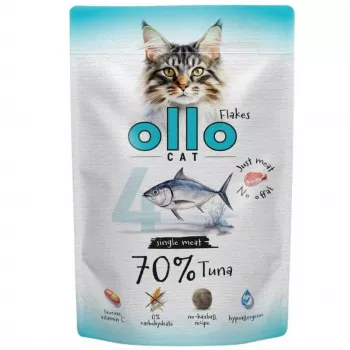 Ollo mitrā kaķu barība paciņā Nr. 4 ar tunci, 85 g