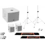Omnitronic 20000837 aktīvais 8 collu PA skaļrunis ar Bluetooth, USB/SD, 800W maksimālā jauda, balts