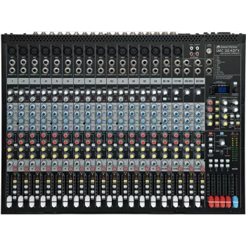 OMNITRONIC LMC-3242FX USB mikseris 32 kanālu ar 24 mikrofona priekšpastiprinātājiem, 100 DSP efektiem, 4 apakšgrupām, 2-in/2-out USB audio interfeisu 10040287