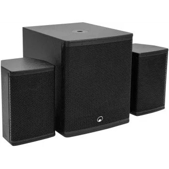 OMNITRONIC MAXX-1508NG 2.1 aktīvā PA sistēma 800W RMS ar 15 inch zemfrekvences skaļruni un 8 inch satelītiem 11039070