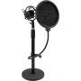 OMNITRONIC MSP-1 mikrofona statīvs ar šoka stiprinājumu un pop filtru 60006024
