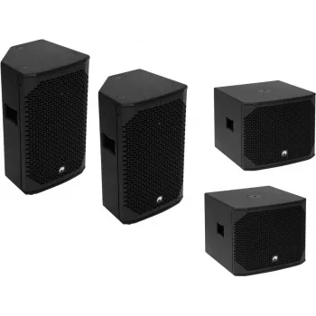 OMNITRONIC PA komplekts AZX Passive M - 2x 10 inch pasīvie PA skaļruņi, 150W RMS/300W maksimālā jauda katram, 8 omi, saplāksnis, melns 20000528